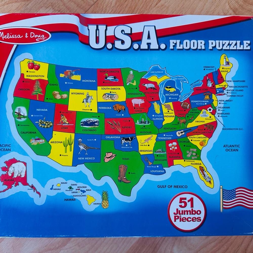 Melissa & Doug USA Floor Puzzle